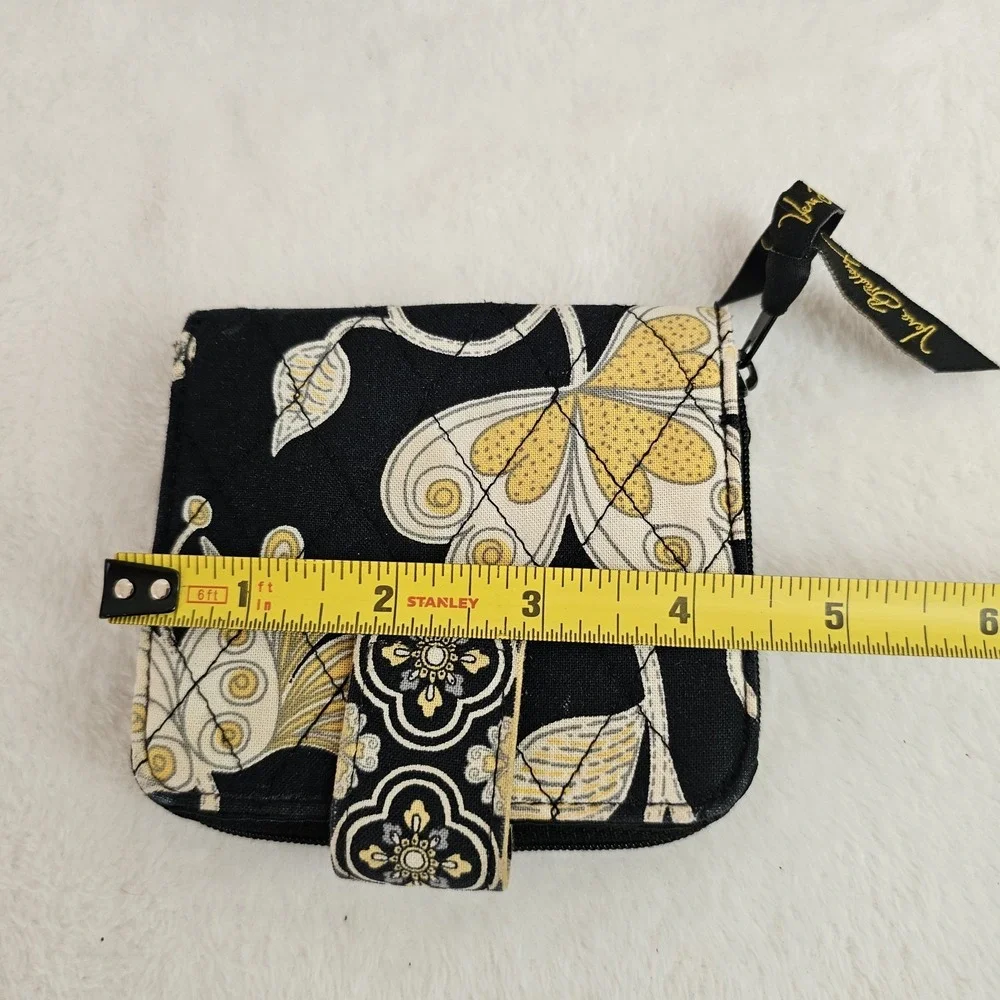 Vera Bradley black Yellow and White Floral Bird Purse with Matching Wallet - Picture 8 of 15